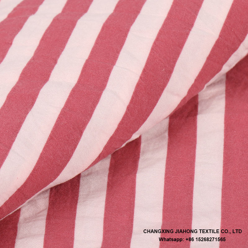 Stripe Fabric Washed Cotton For Bed Sets-1